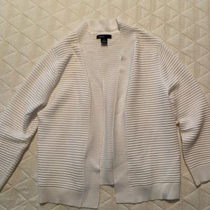 Thesis L White ripped Cardigan Sweater